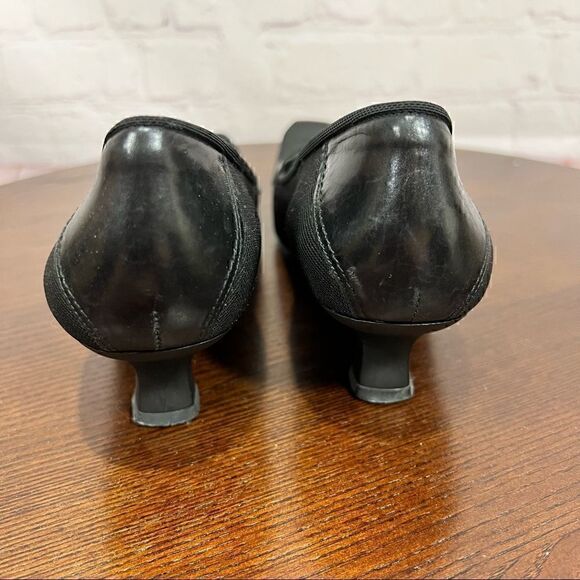 9N STUART WEITZMAN kitten heel square toe pumps Guc - Picture 10 of 11